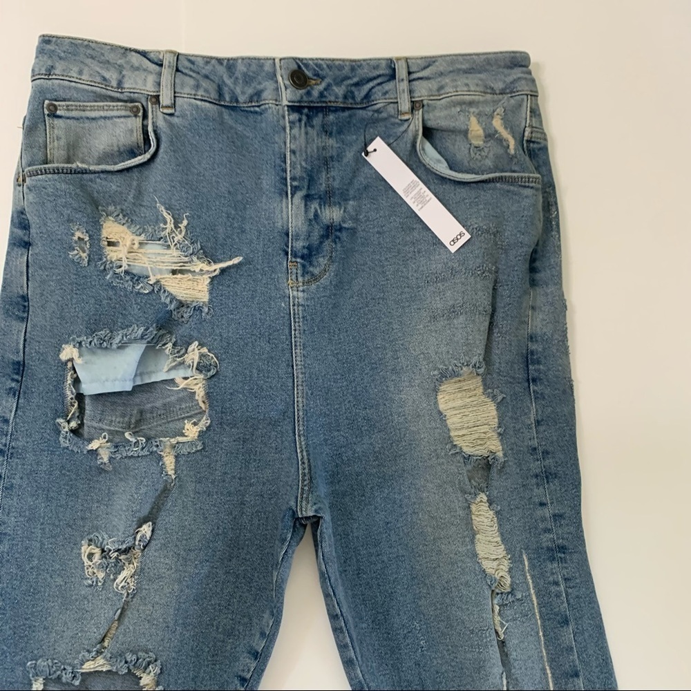 ASOS Design Factory Destroyed Super High Rise Jean - Picture 4 of 14
